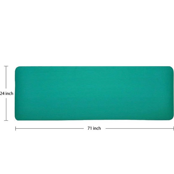 BalanceFrom Fitness GoCloud 1" Extra Exercise Yoga Mat w/Carrying Strap, Green - Picture 4 of 8